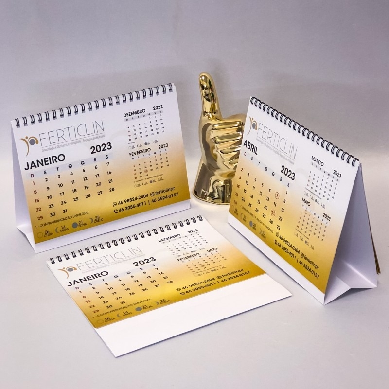 Calendário de Mesa 12 Páginas - 15x20cm-2310GC