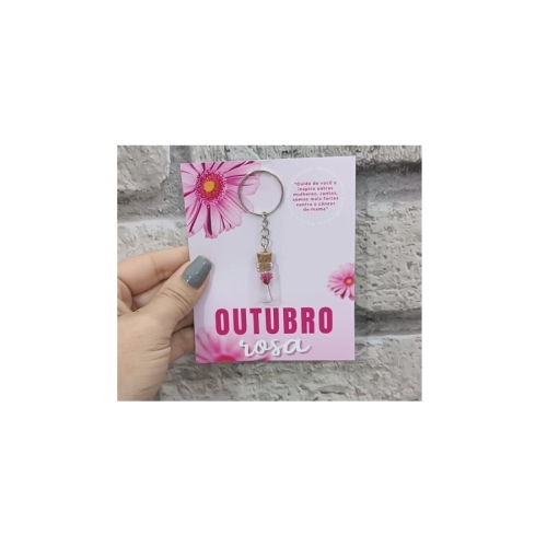 Card personalizado +chaveiro c/ flor-08092DL