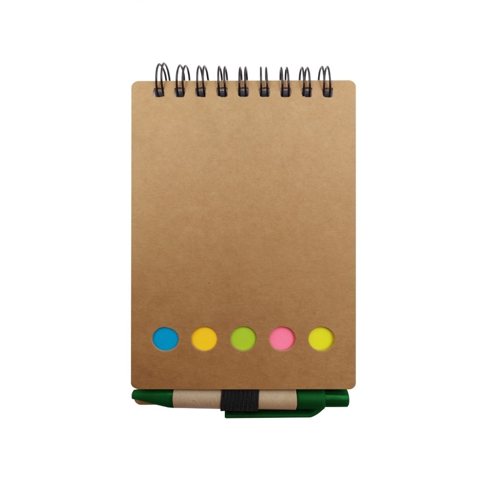 Bloco de Anotações com Caneta e Autoadesivo