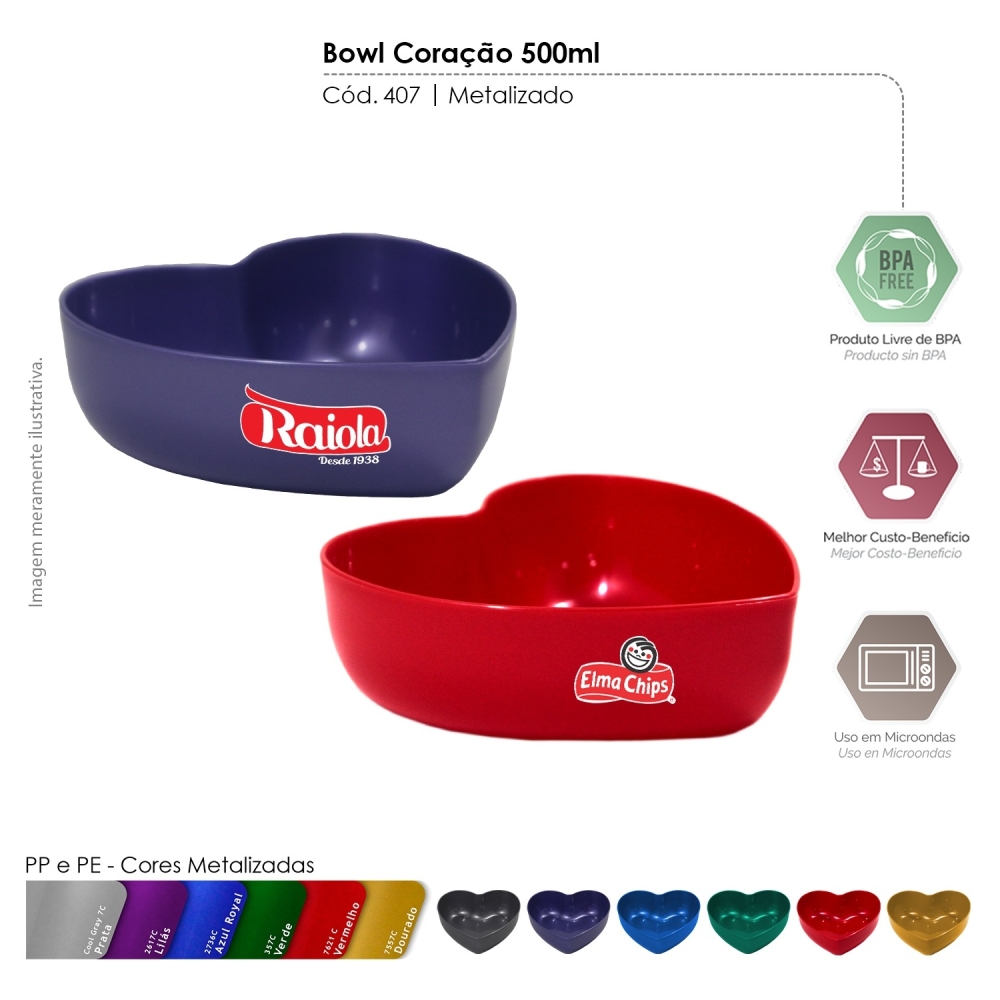 Bowl Coração 500mL -470BB