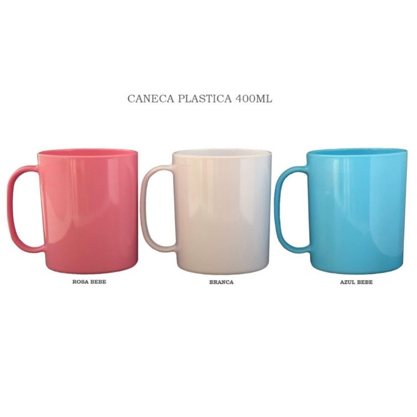 Caneca Plástica 400ml-10031ACR