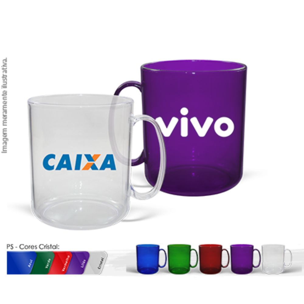 Caneca redonda Cristal 400ml-521BB