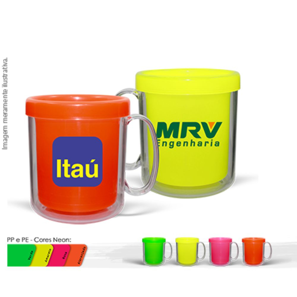 Caneca térmica cristal color 300ml