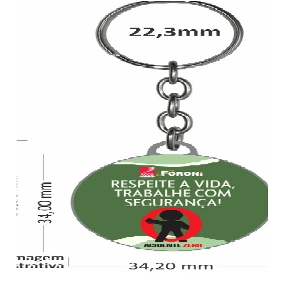 Chaveiro com argola e corrente -25101NAKA