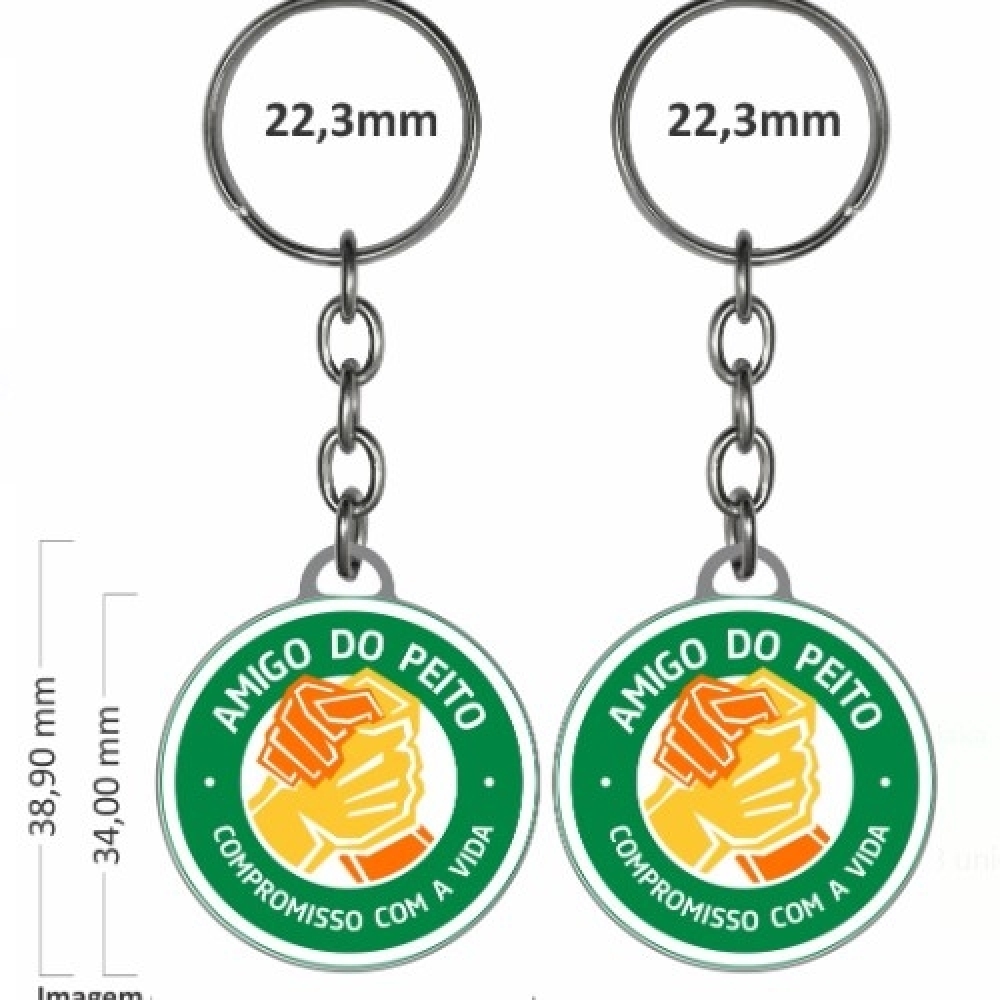 Chaveiro metal e resina-05061NK