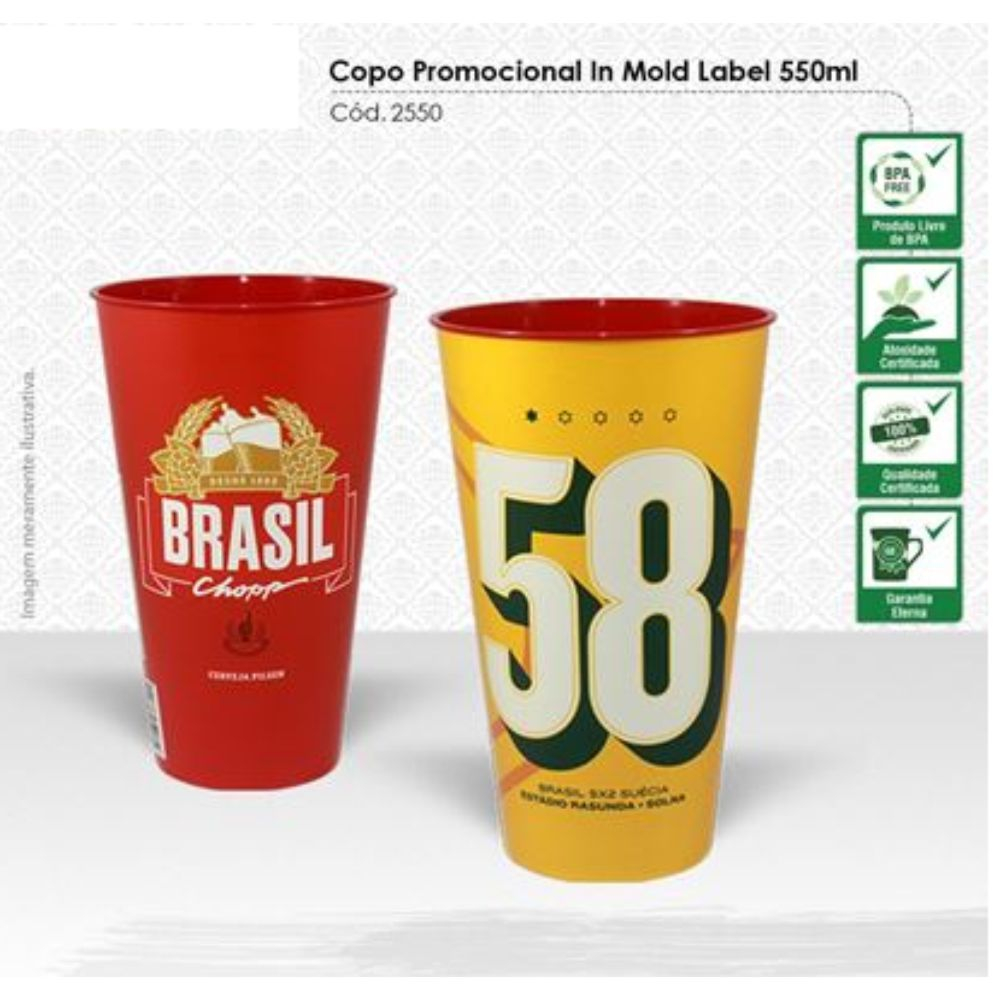 Copo Promocional In Mold Label-2550BB