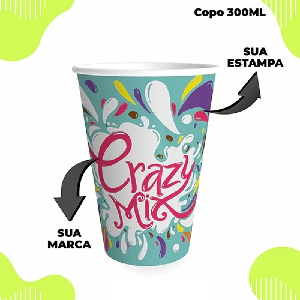 Copo de Papel Personalizado 300ml-6986P