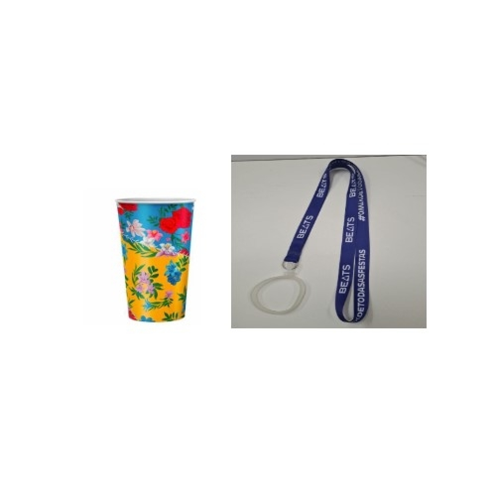 Copo eco + tirante silicone -13082