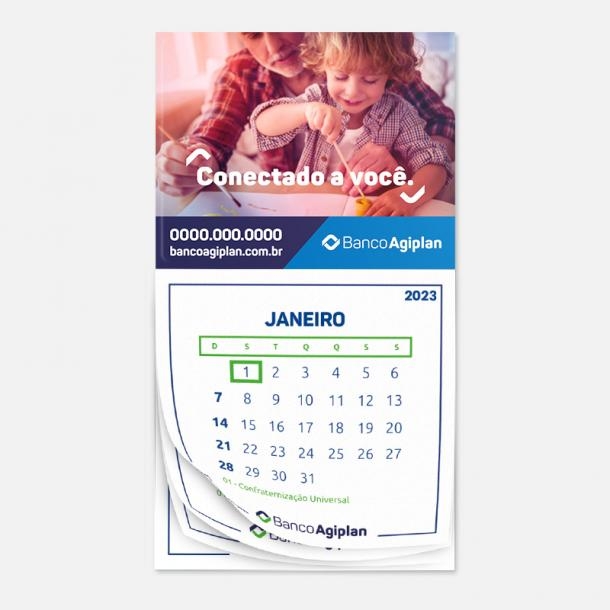 Ímã com Bloco Calendário Personalizado-707RAI