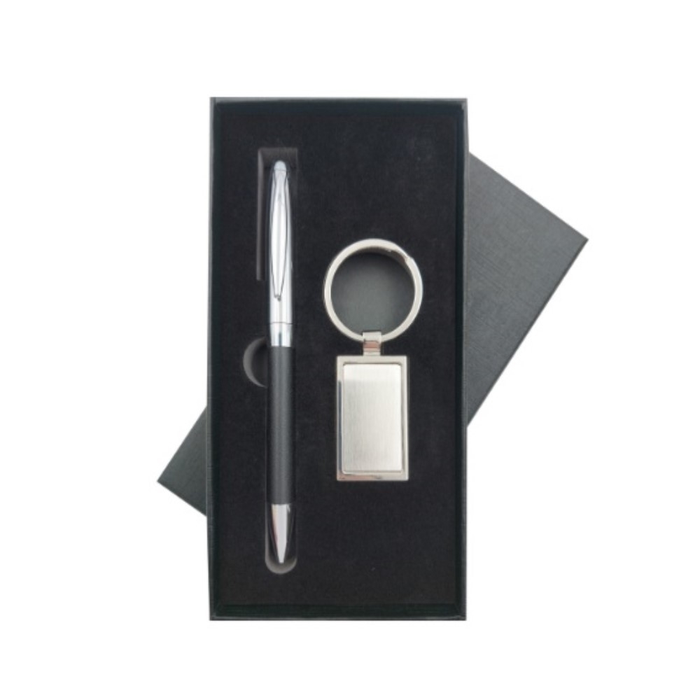 Kit Caneta E Chaveiro Em Metal-02092ES