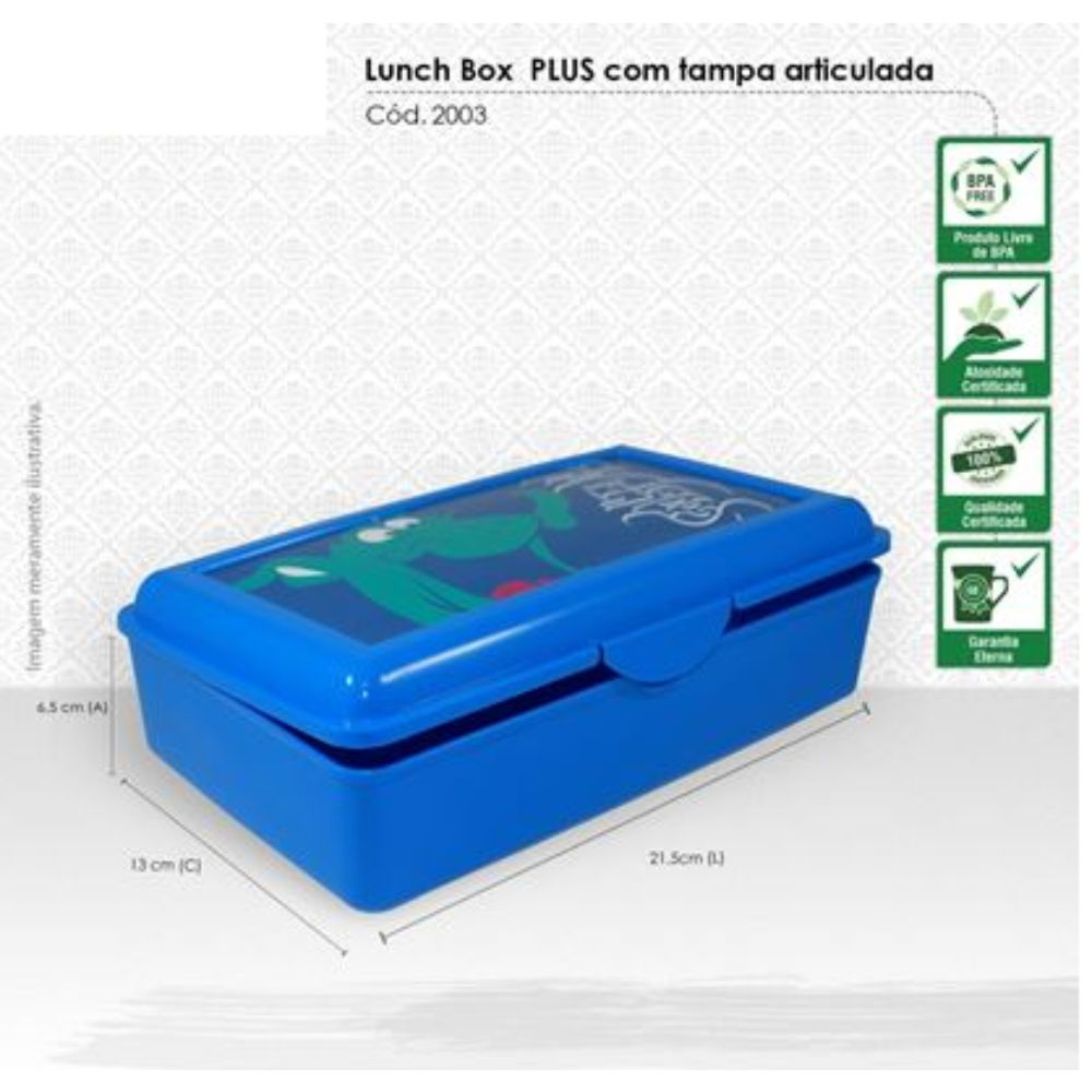 Marmita Lunch Box Com Tampa Articulada