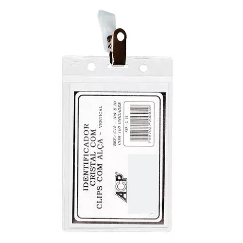 Protetor Plástico para Crachá Vertical-265ME