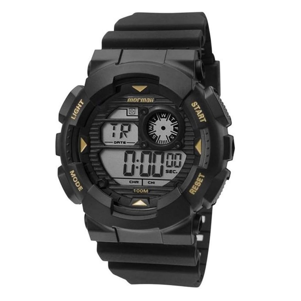 Relógio Mormaii Masculino Pulseira Polímero Preto-MO3415A/8P