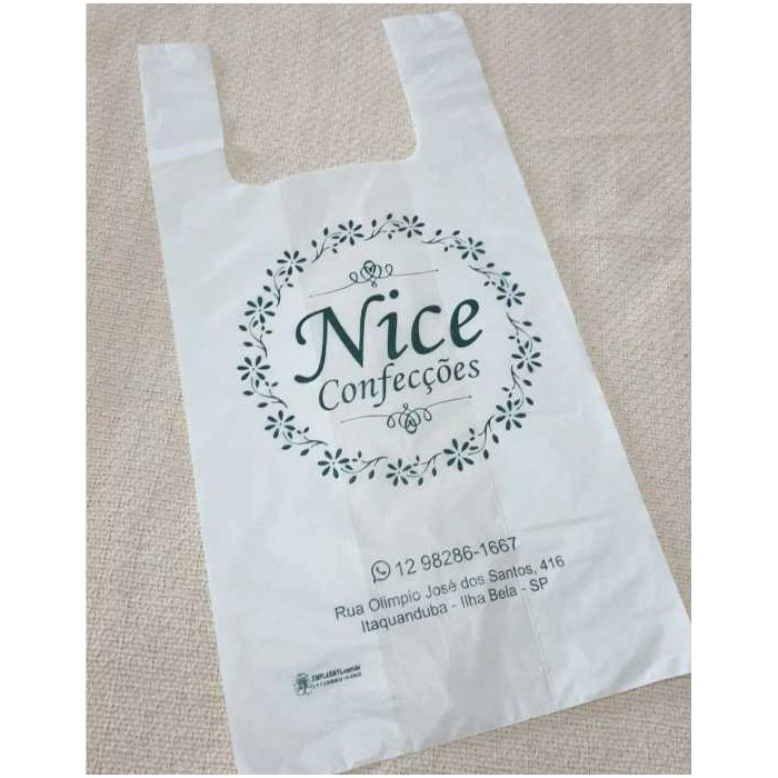 Sacola Camiseta 40cm x50cm x 0,005cm-23081EMP