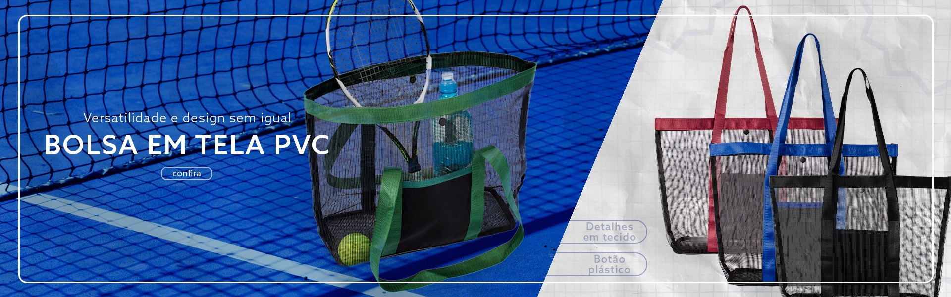 BOLSA EM TELA PVC